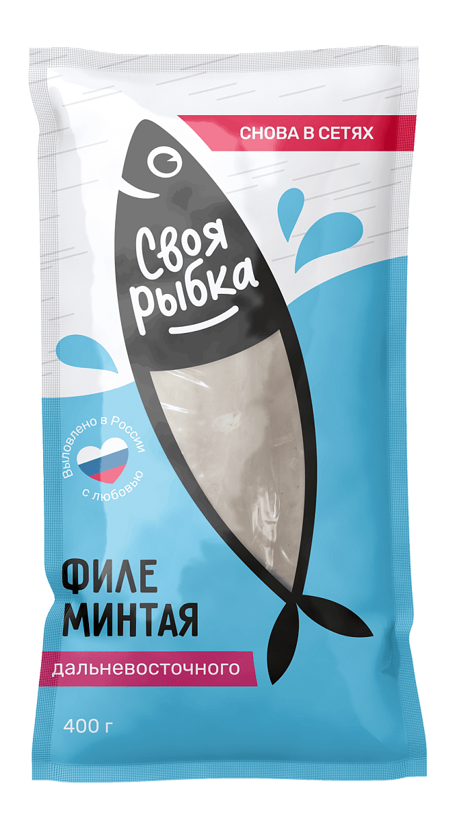 Филе с кожей минтая