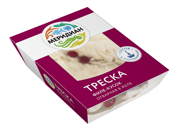 Треска филе-кусок отварная в желе